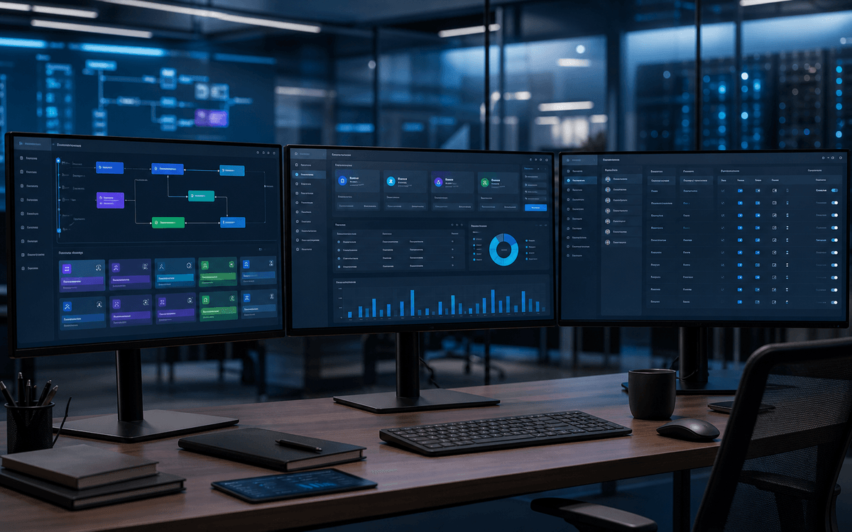 Pixzora Labs product foundation platforms displayed across business devices
